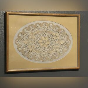 Vintage Framed Doily
